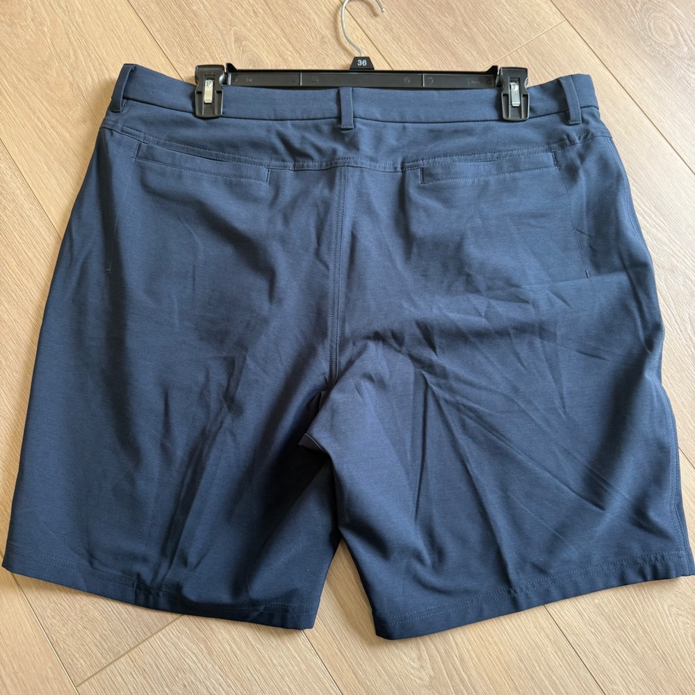 A11 Perry Ellis Motion Mens Navy Blue Performance Stretch Tech Golf Shorts Sz 38 - Picture 8 of 9